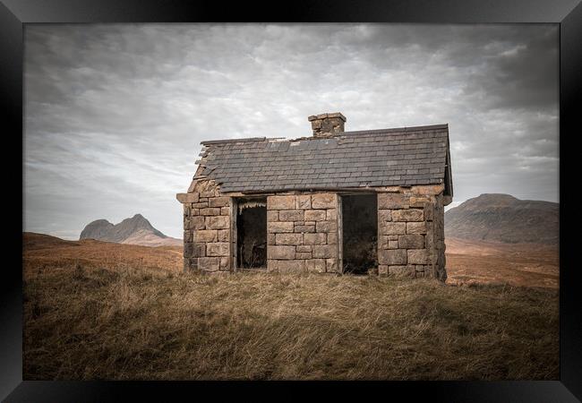 The Old Dog Kennels, Elphin Bothy Framed Print by Miles Gray