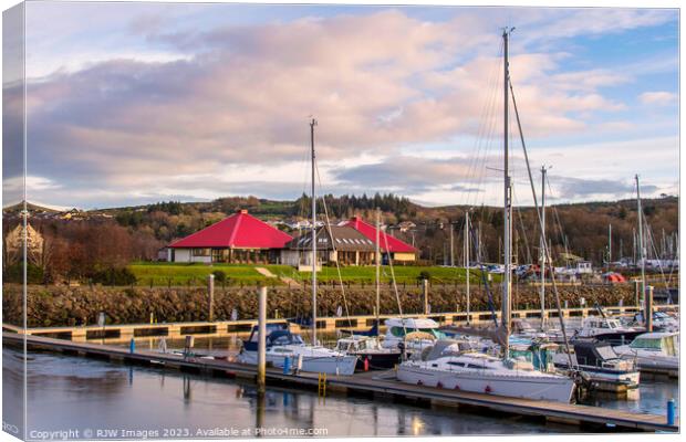 Chartroom Inverkip Marina Canvas Print by RJW Images
