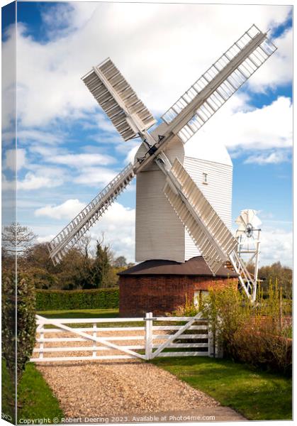 Stanton Windmill Suffolk Canvas Print by Robert Deering