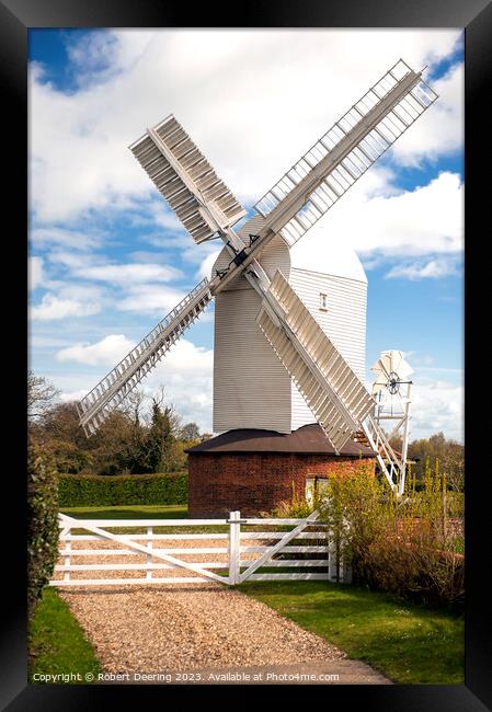 Stanton Windmill Suffolk Framed Print by Robert Deering