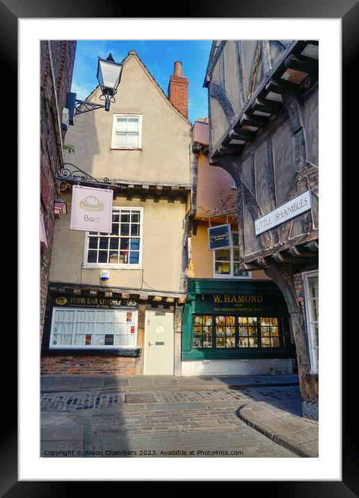 Little Shambles York Framed Mounted Print by Alison Chambers