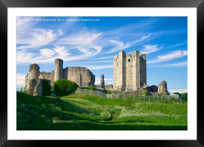 Conisbrough Castle  Framed Mounted Print by Alison Chambers