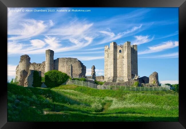 Conisbrough Castle  Framed Print by Alison Chambers