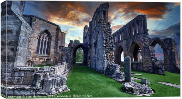 Majestic Ruins of Elgin Cathedral Canvas Print by Tom McPherson