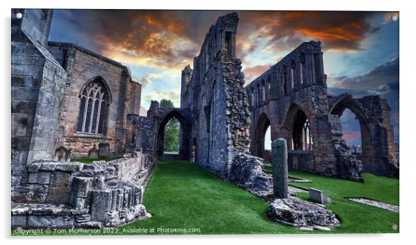 Majestic Ruins of Elgin Cathedral Acrylic by Tom McPherson