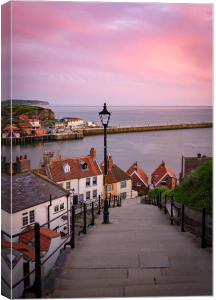 Whitby 199 steps Canvas Print by Kevin Winter