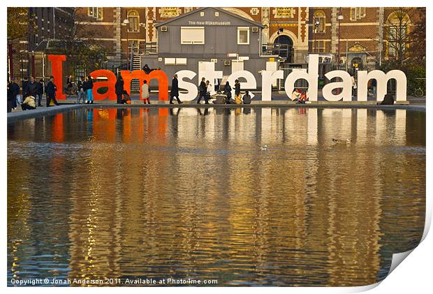 I Amsterdam Print by Jonah Anderson Photography
