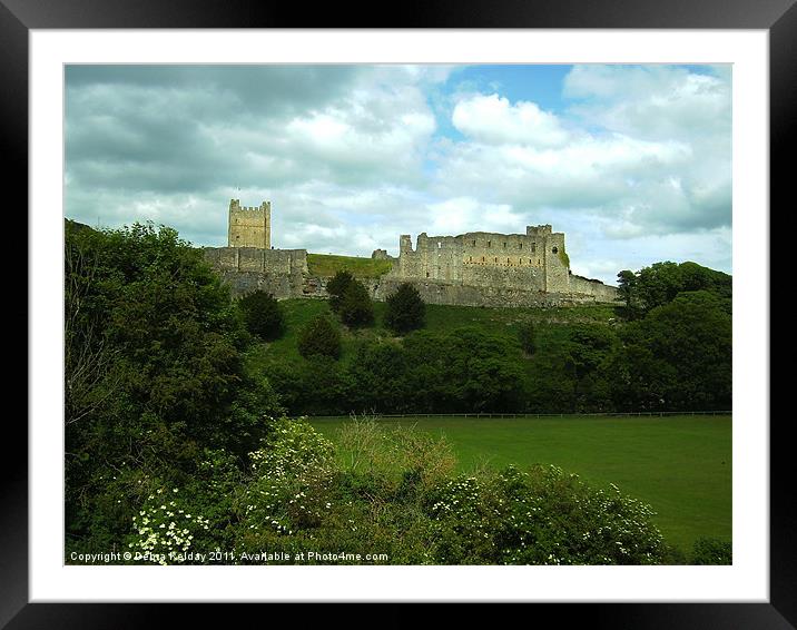 Richmond Castle Framed Mounted Print by Debra Kelday