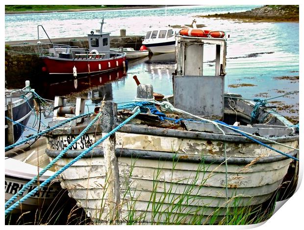 Abandoned boats  Print by Stephanie Moore