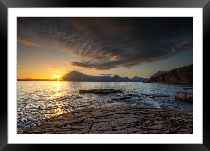 Elgol Sunset: Mesmerizing Skies and Sea Framed Mounted Print by Steve Smith