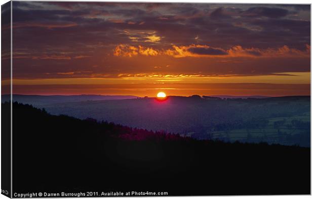 Peak District Sunset Canvas Print by Darren Burroughs