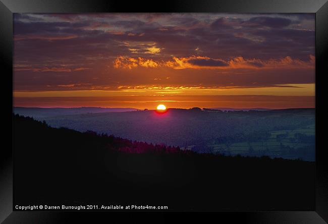 Peak District Sunset Framed Print by Darren Burroughs