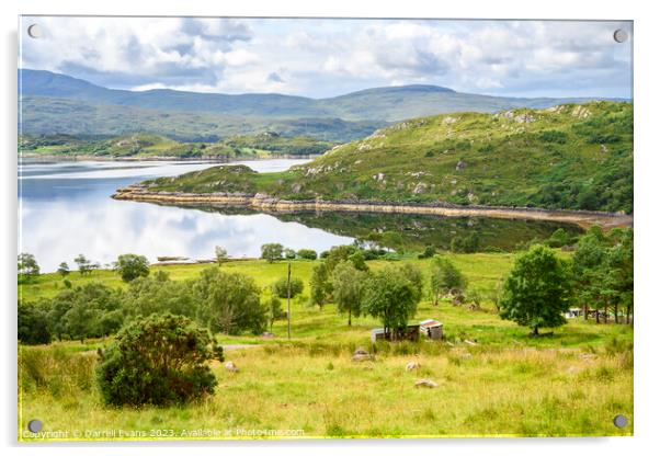 Loch Torridon from Wester Aligin Acrylic by Darrell Evans
