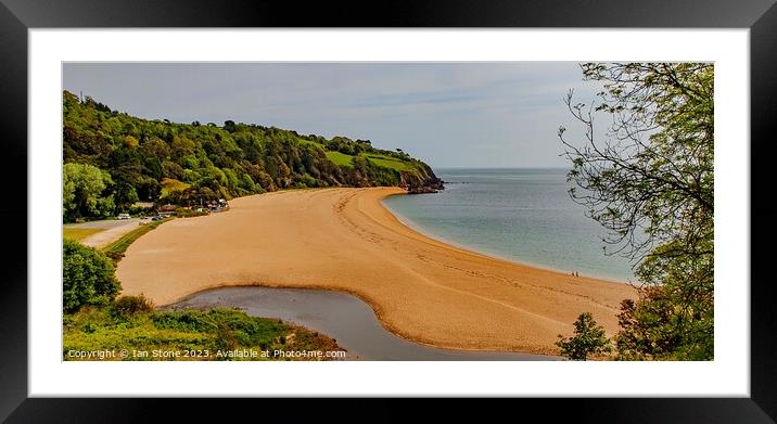 Blackpool Sands panorama  Framed Mounted Print by Ian Stone