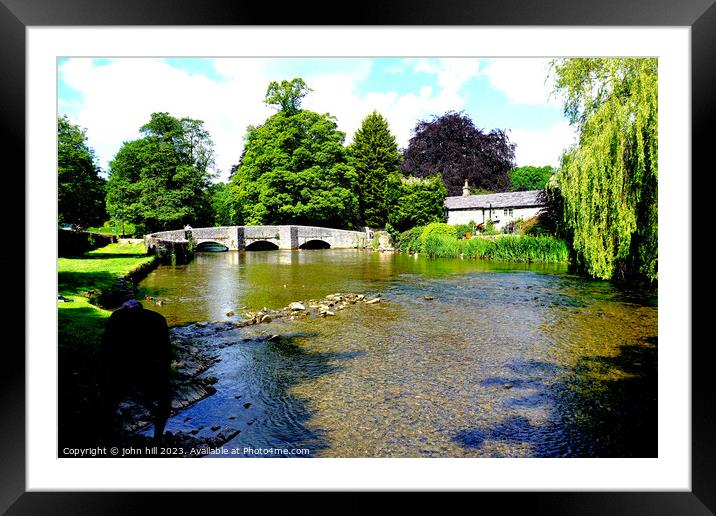 Tranquil Beauty of Ashford in the Water Framed Mounted Print by john hill