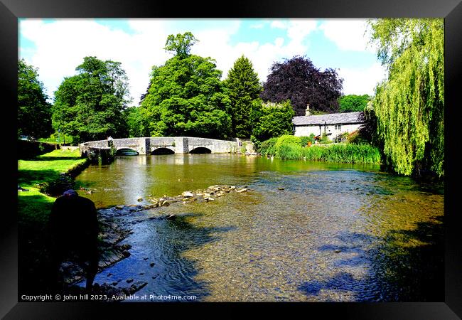 Tranquil Beauty of Ashford in the Water Framed Print by john hill
