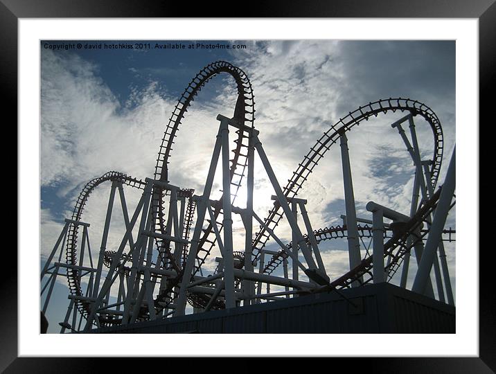 roller coaster Framed Mounted Print by david hotchkiss