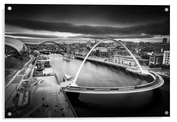 Over the Tyne. Acrylic by Bill Allsopp