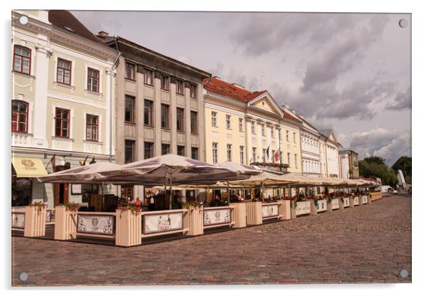 Side of Tartu Square Acrylic by Sally Wallis