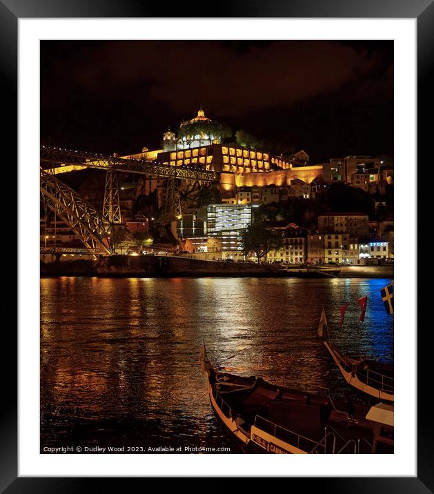 Douro night view Framed Mounted Print by Dudley Wood