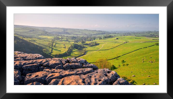 Malham Cove Vista: Yorkshire Dales Framed Mounted Print by Tim Hill