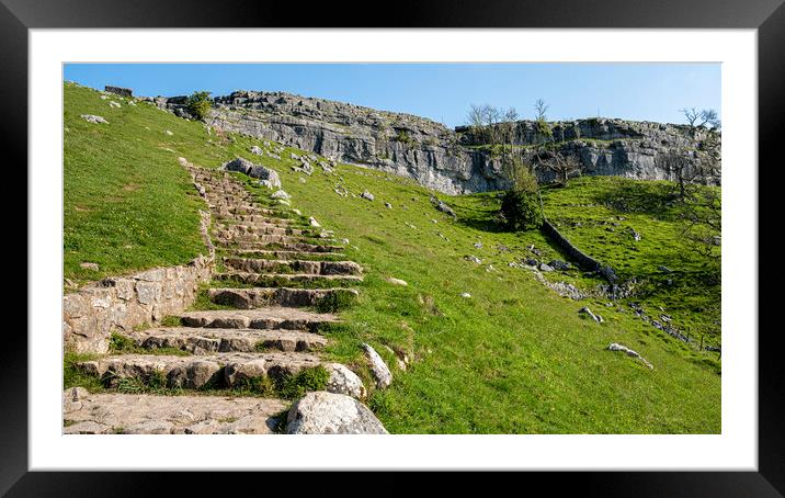 Malham Cove Steps: Yorkshire Dales Beauty Framed Mounted Print by Tim Hill