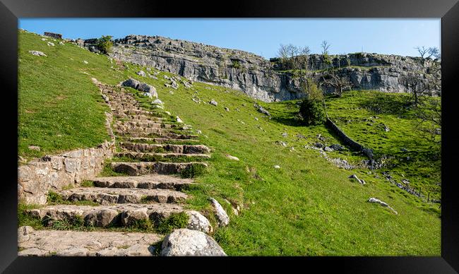 Malham Cove Steps: Yorkshire Dales Beauty Framed Print by Tim Hill