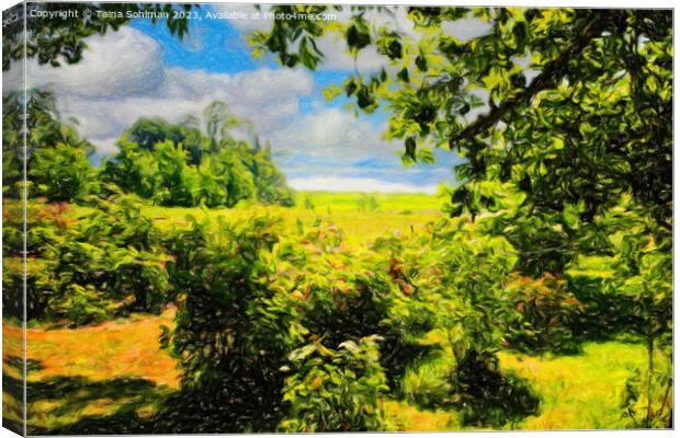 Sunny Summer Afternoon in the Garden Canvas Print by Taina Sohlman