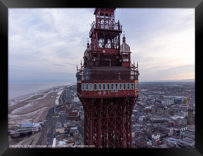 Blackpool Tower up close Framed Print by Ian Cramman