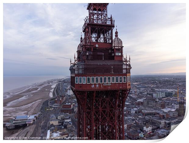 Blackpool Tower up close Print by Ian Cramman