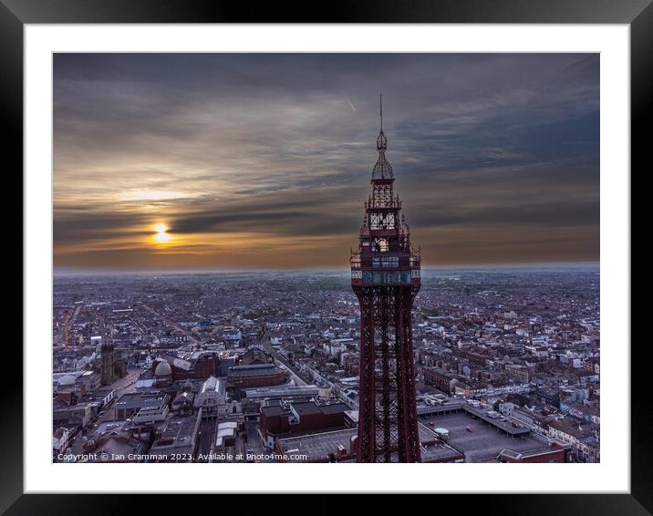 Blackpool Tower at Sunrise Framed Mounted Print by Ian Cramman