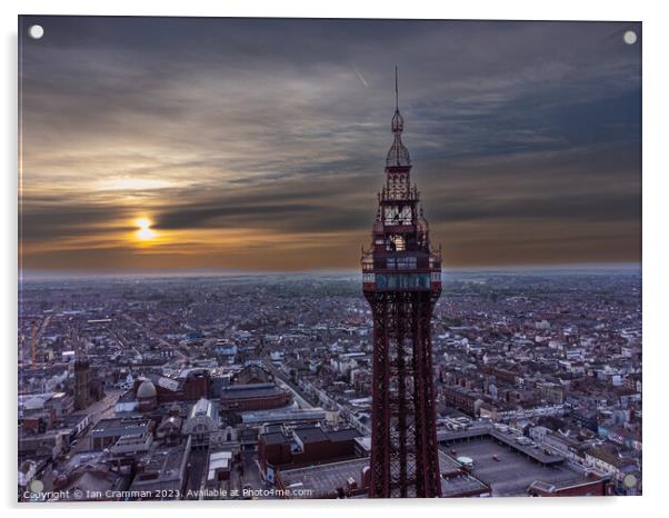 Blackpool Tower at Sunrise Acrylic by Ian Cramman