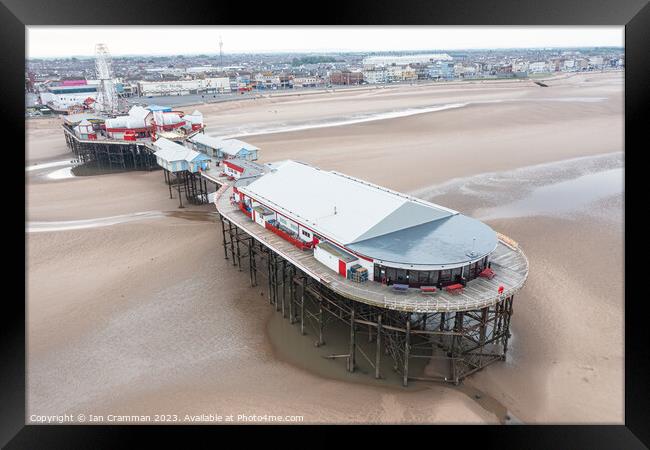 Blackpool Central Pier from the air  Framed Print by Ian Cramman