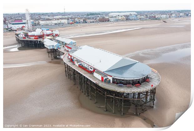 Blackpool Central Pier from the air  Print by Ian Cramman