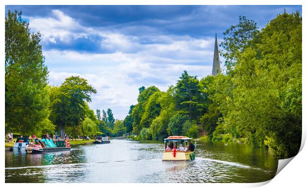 Cruising the river.  Print by Bill Allsopp