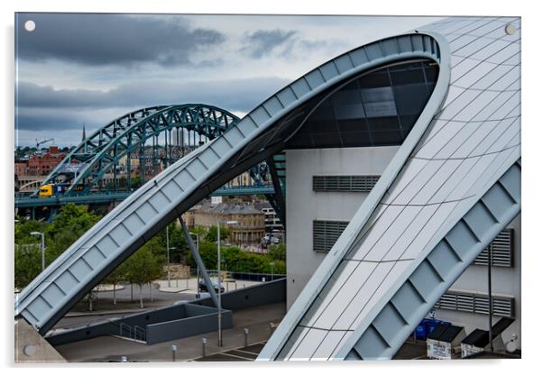 Gateshead curves. Acrylic by Bill Allsopp