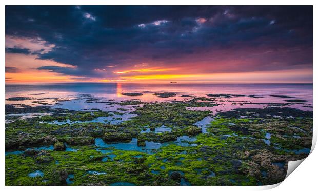 North Sea Sunrise. Print by Bill Allsopp