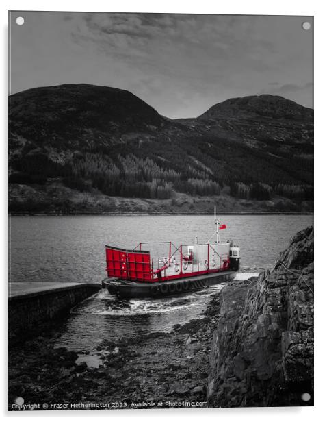 Glenelg-Skye Ferry Acrylic by Fraser Hetherington