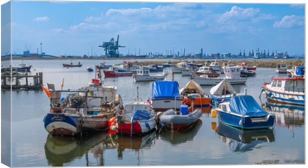 South Gare to Stockton-on-Tees. Canvas Print by Bill Allsopp