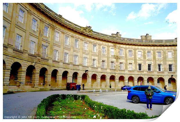 The Majestic Buxton Crescent Hotel Print by john hill
