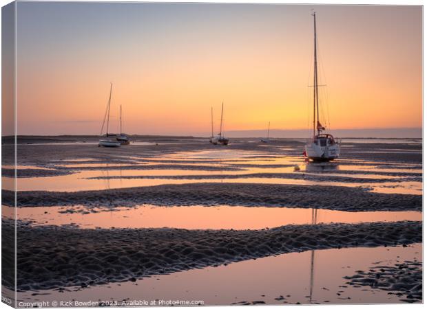 Sunrise over the sand banks Canvas Print by Rick Bowden