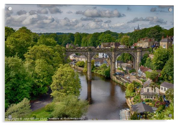 Knarseborough Rail Viaduct - North Yorkshire Acrylic by John Gilham