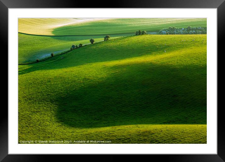 Enchanting Green Realm Framed Mounted Print by Slawek Staszczuk