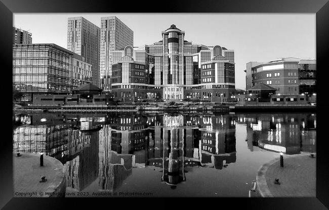 Salford Quays Reflections Framed Print by Michele Davis