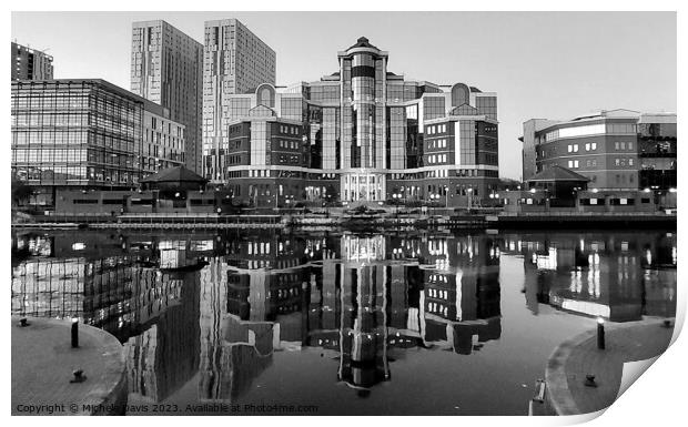 Salford Quays Reflections Print by Michele Davis