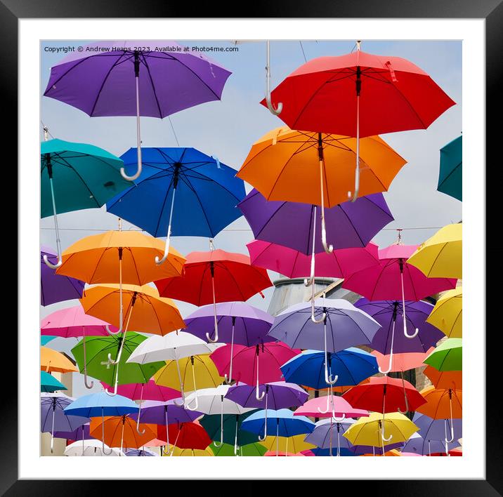 The Enigmatic Umbrella Framed Mounted Print by Andrew Heaps