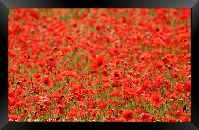 Outdoor field Framed Print by Simon Johnson