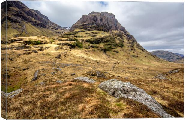 Conquering the Peaks of Glencoe's Three Sisters Canvas Print by Steve Smith