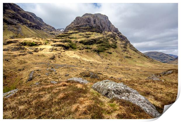 Conquering the Peaks of Glencoe's Three Sisters Print by Steve Smith