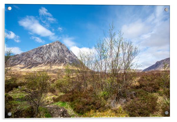 Capturing the Beauty of Scotland's Buachaille Etive Mor Acrylic by Steve Smith